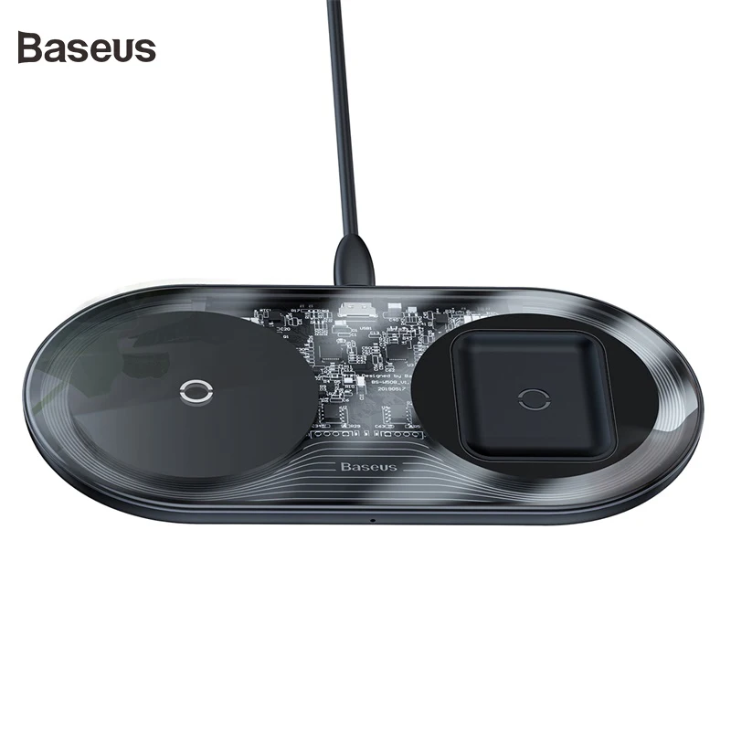 

Baseus 18W Wireless Charger For iPhone X XS MAX XR 8 8plus 2 in 1 Qi Wireless Charger For Airpods 2019 Phone Charger Station