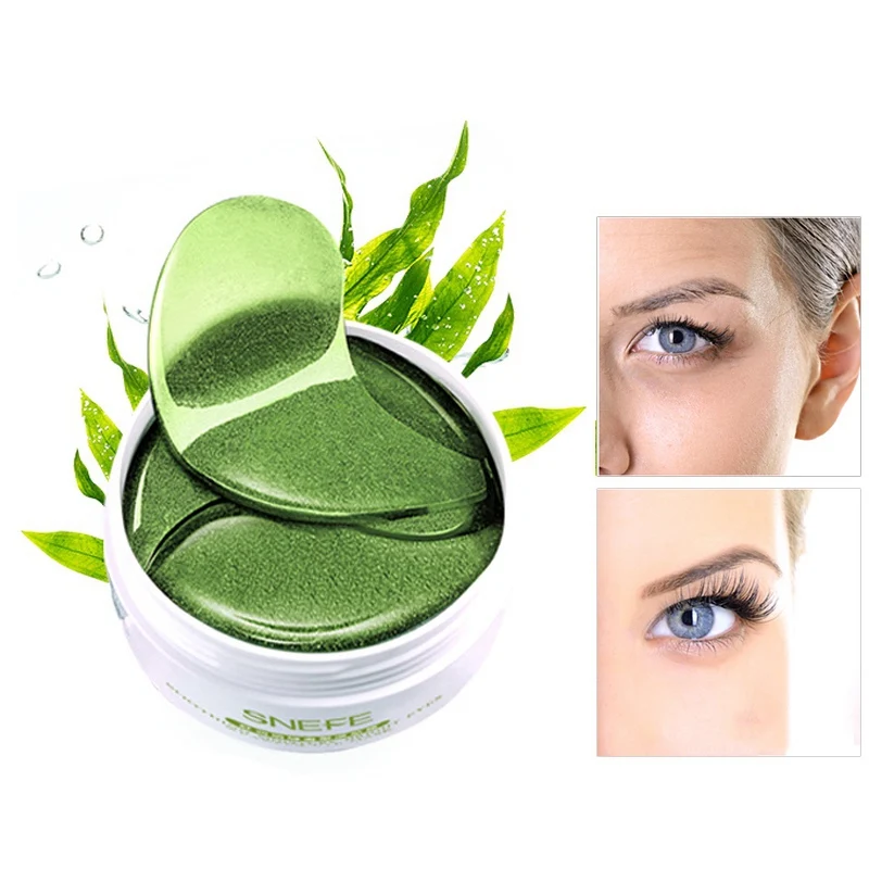 Seaweed Crystal Collagen Eye Mask Hydrating Smooth Fine Lines Removal Black Circle Eye Patches for Eyes Care Sleep Masks