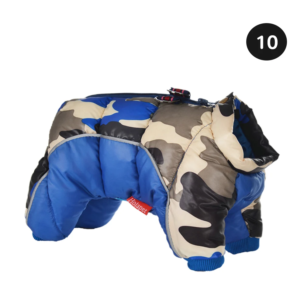 Dark Blue Одежда для домашних животных, собак, куртка, пальто на молнии, водонепроницаемая Светоотражающая зимняя теплая верхняя одежда для питомца, щенка, костюм, наряд - Цвет: Dark Blue