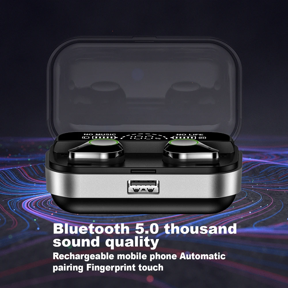 T10 TWS IPX7 водонепроницаемый bluetooth с сенсорным управлением бинауральные наушники беспроводные BT5.0 наушники 6h Play Спортивная гарнитура цифровой дисплей
