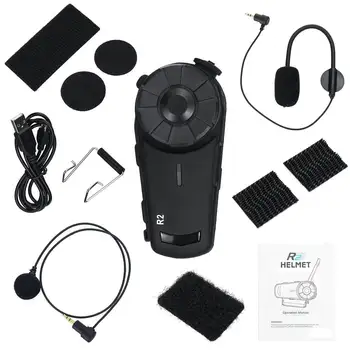 

R2 Pro Motorcycle Helmet Headset Motorcycle Intercom Motorbike Wireless bluetooth walkie talkie Waterproof FM for 8 Riders