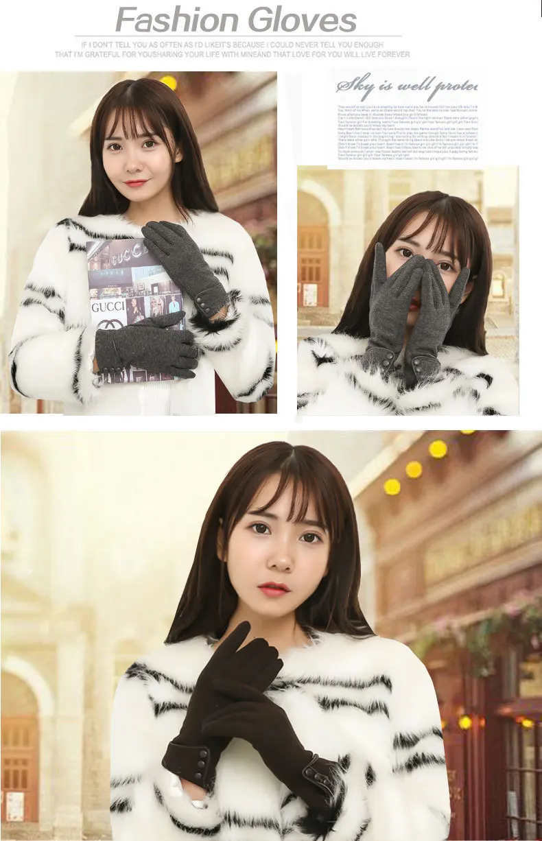 Winter cycling warm grab gloves, non-flannel gloves, female touch screen gloves, cycling gloves and flannel gloves zr