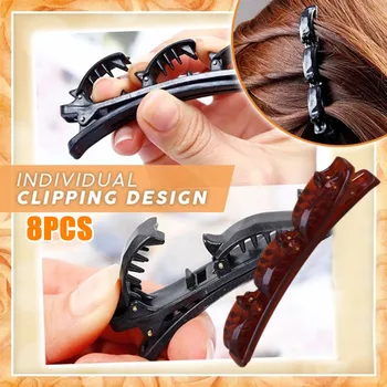 

Newly Hair Clips Double Layer Bangs Fashion Plastic Hairstyle Hairpin Women Girls Hair Accessories Headwear clip de pelo 8Pcs