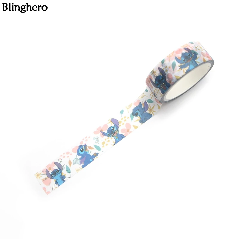 10 шт./компл. Blinghero с рисунком героев из мультфильмов, 15 мм X 5 м лента Washi стильный малярный скотч Тетрадь наклейки Симпатичные ленты клейкая лента BH0041