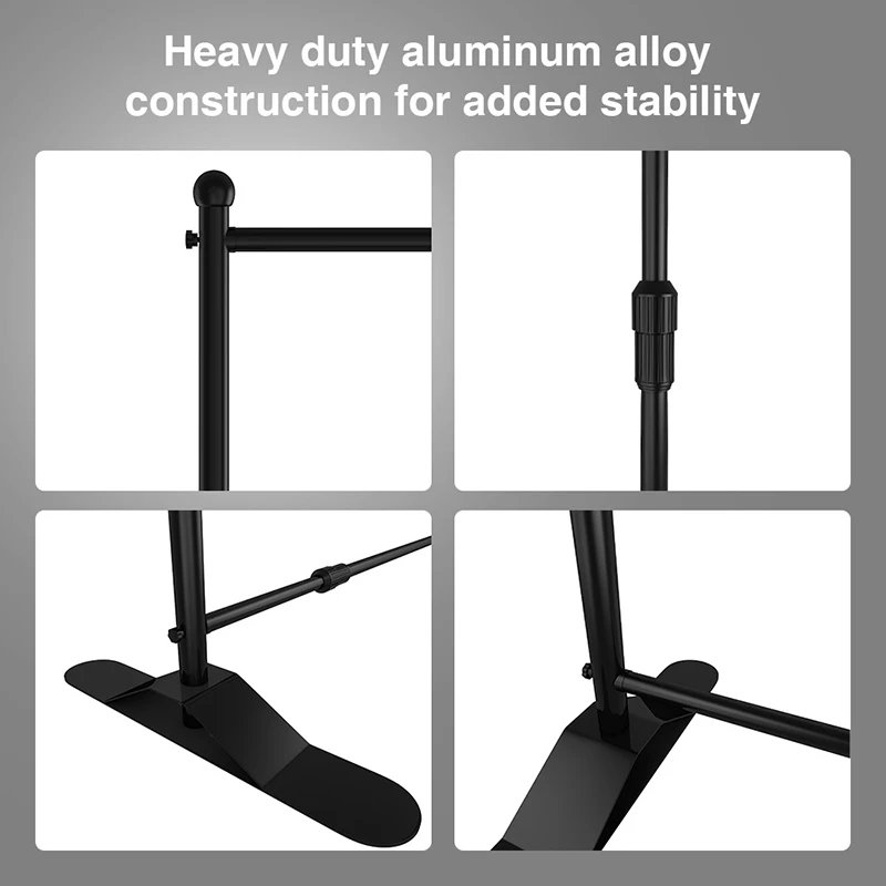  Yizhestudio Telescopic Backdrops Support Stand with Heavy Duty Base10 x 8 ft Framefor Photography B