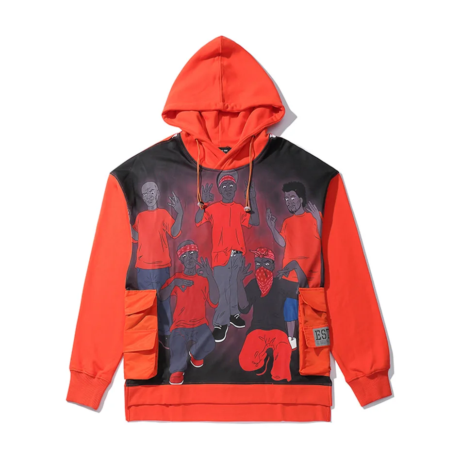 Новинка года; сезон осень; национальный свитшот для мужчин; Sudadera Hombre; принт с героями мультфильмов; толстовки с капюшоном; эластичная одежда; одежда для шерпы