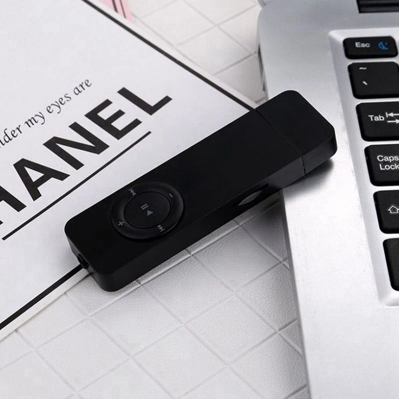 2 шт Портативный USB Спорт U диск мини Mp3 музыкальный плеер Поддержка 32 Гб TF карта(черный и розовый