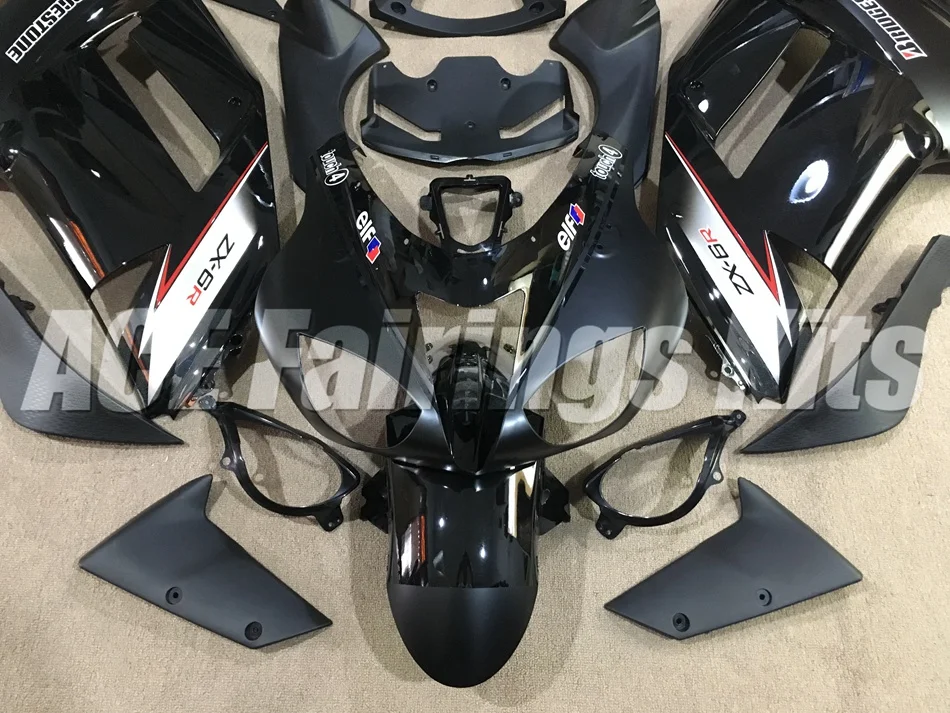 ABS полный обтекатель комплект подходит для Kawasaki ZX6R 2007 2008 мотоцикл Обтекатели ZX-6R 07 08 ниндзя 636 черный Кузов Набор Лидер продаж