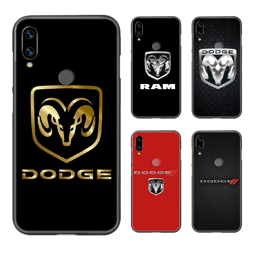 

Dodge Sport car logo Phone Case Cover Hull For XIAOMI Redmi 7a 8a S2 K20 NOTE 5 5a 6 7 8 8t 9 9s pro max black back painting