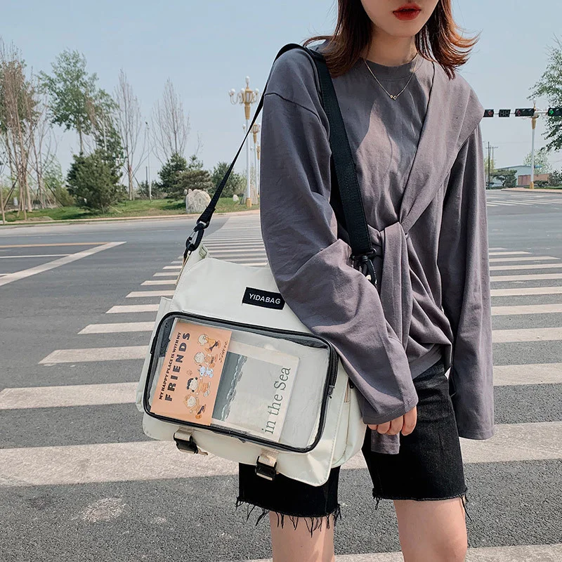 New Fashion Ita Bag Backpack Clear Pocket for Women Large Capacity Girls Transparent Shoulder Itabag Street Back Packs 2