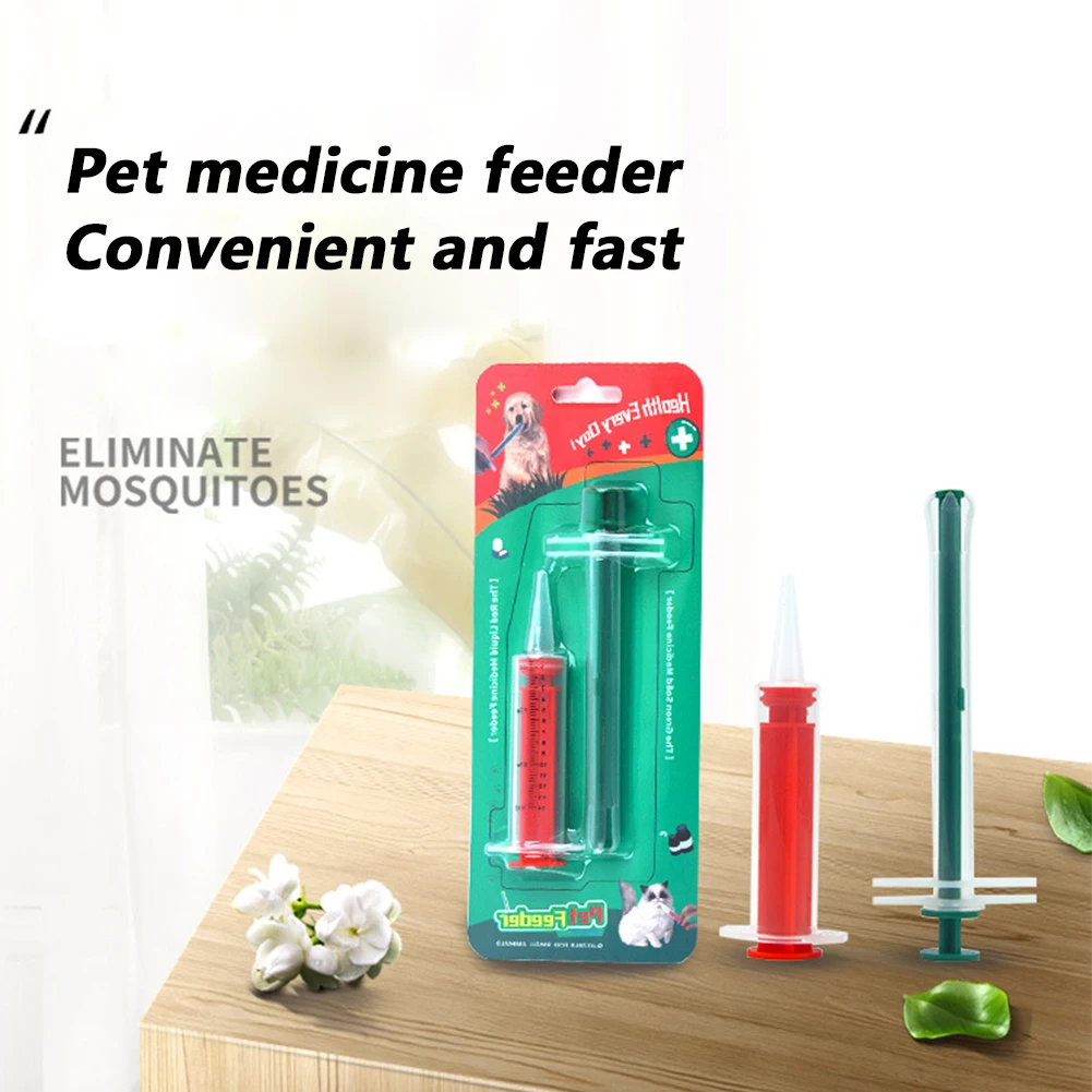 Dispensador de medicina para mascotas, barra de control, jeringa universal, 2 uds.