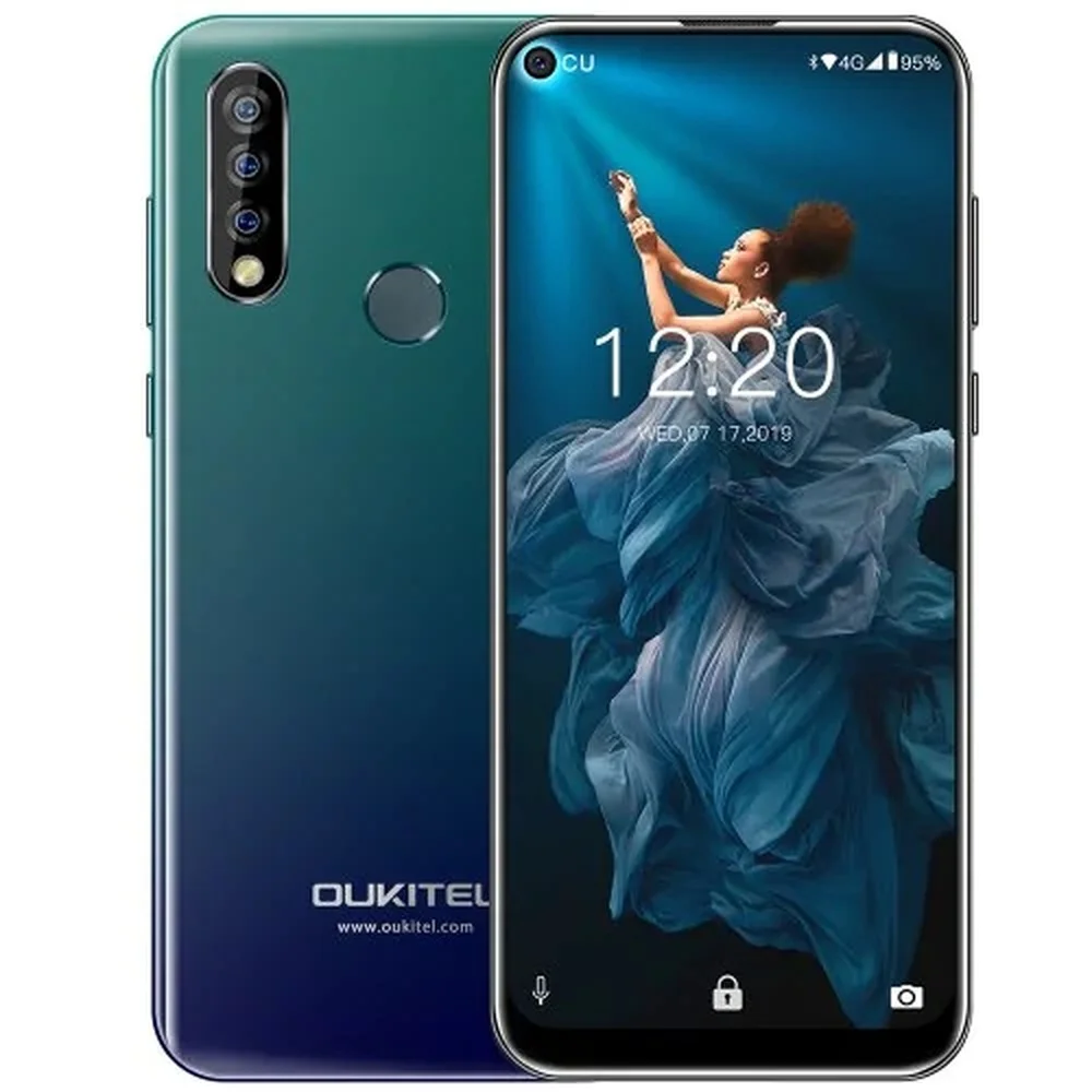 Смартфон OUKITEL C17, 3 Гб ОЗУ, 16 Гб ПЗУ, 6,35 дюймов, 19,5: 9, Android 9,0, четырехъядерный процессор MTK6765, 3900 мАч, для распознавания лица, отпечатков пальцев, 4G, мобильный телефон