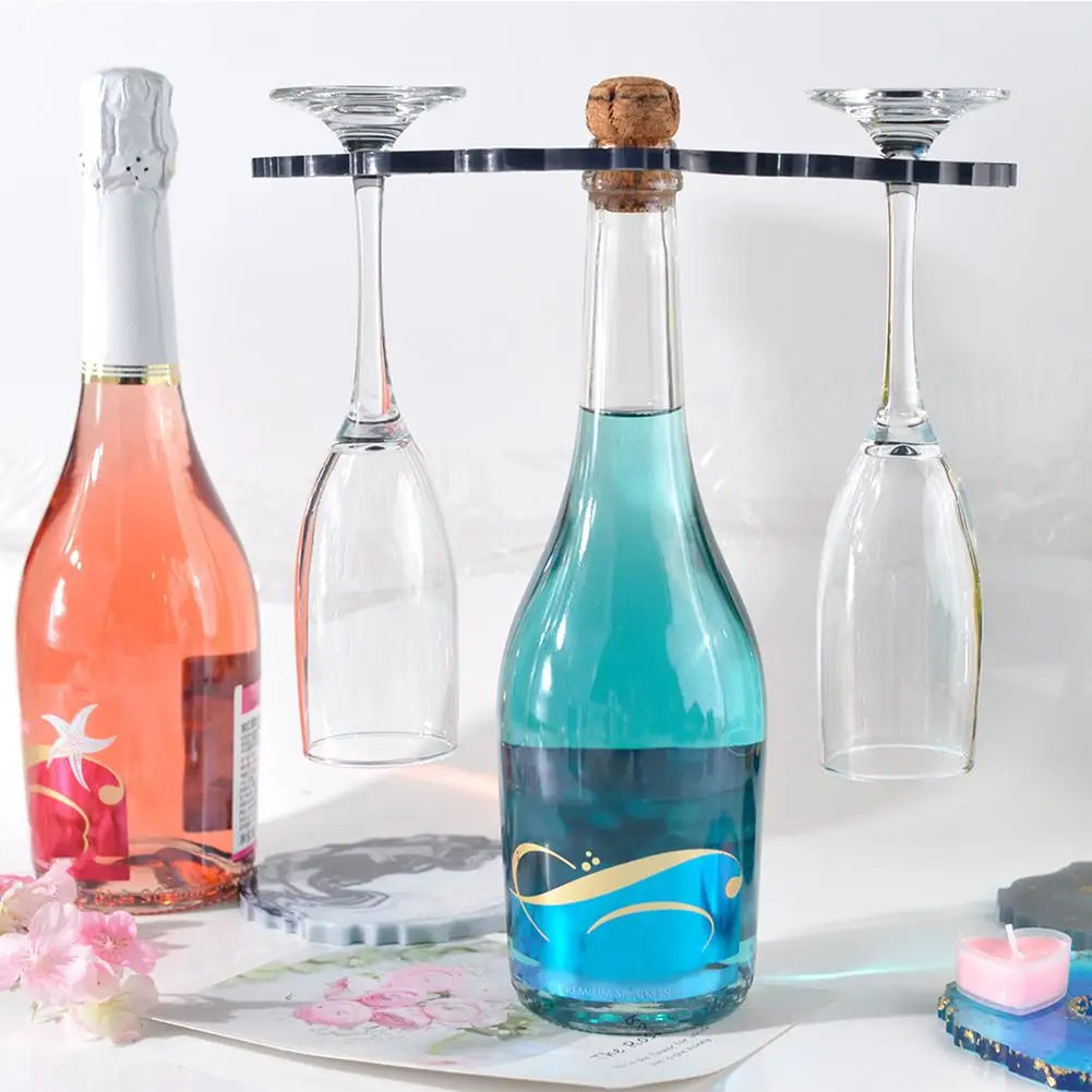 

DIY Irregular Wine Rack Resin Mold Crystal Epoxy Resin Mold Silicone Red Wine Tray Mold Shaped Wine Glass Rack Coaster Mold