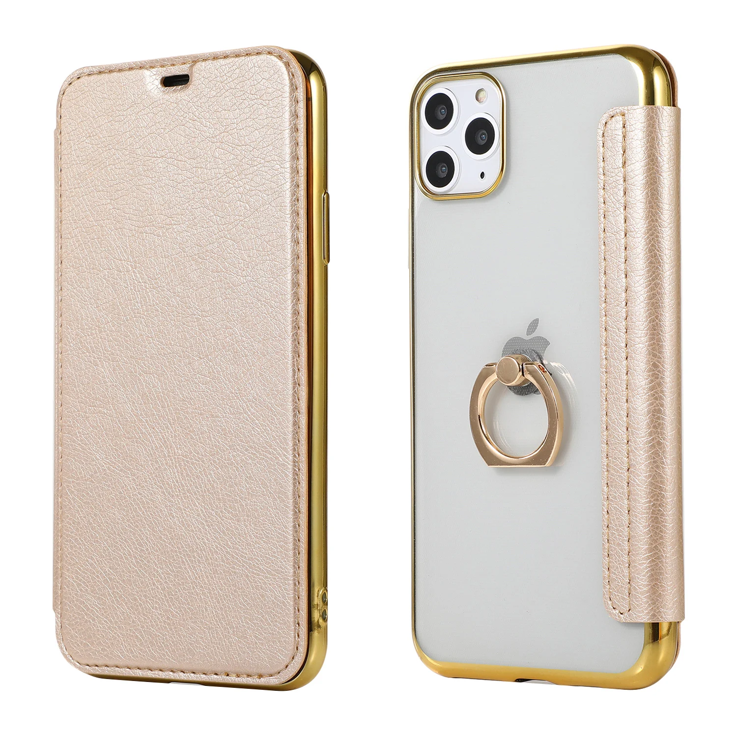 Кожаный чехол-бумажник с откидной крышкой и держателем для samsung Galaxy A70 A50 A20 A30 A10 Note 10 9 8 TPU покрытие чехол s - Цвет: Golden