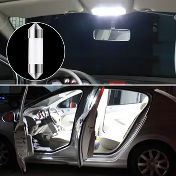 

1PC Car LED Bulb Car Interior Reading Light Source White License Plate Light 12v Car roof ligh Double-pointed ceramic lamp