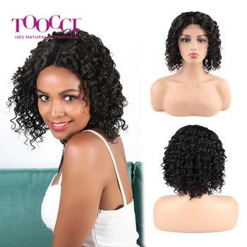 

TOOCCI HAIR 4X4 Lace Closure Deep Wave Human Hair Wigs 130% Density Lace Closure Wigs For Women Deep Wave Lace Frontal Human Wig