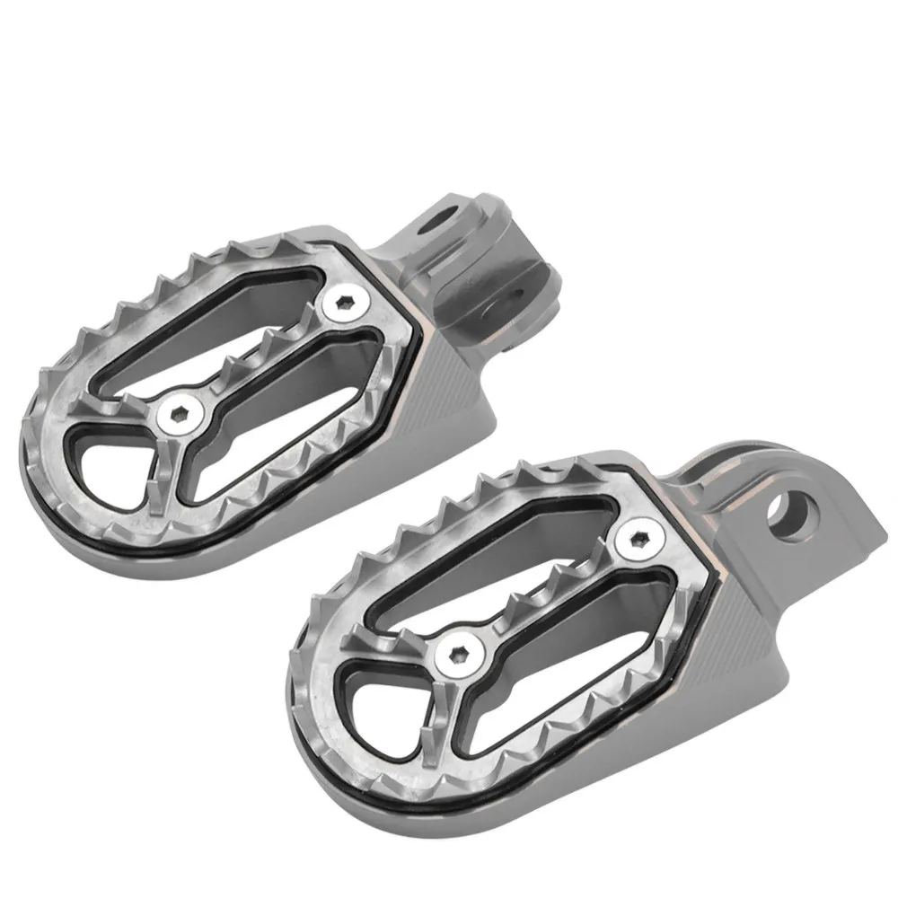 New Foot Pegs Pedals For YAMAHA YZ 125 85 250 YZ YZ85 YZ125 YZ250 YZ250F WR250F 1999- YZ450F Pit Dirt Bike Footrest Footpegs - Цвет: Gray