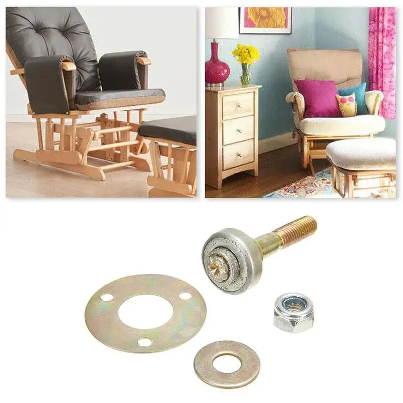 Screw Nut Bolt Kit Furniture Accessories 1 Set Rocking Bearing Large Rocking Chair Chair Furniture Connector D1B7 furniture accessories