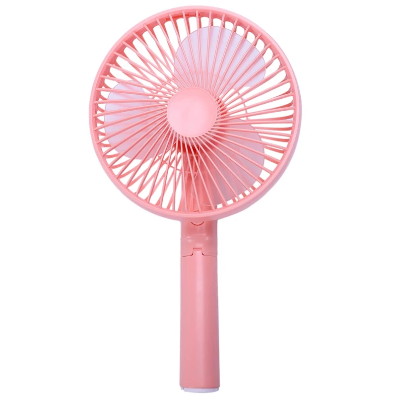 

Dual-Use Portable Mini Fan Natural Wind Handheld Desktop Electric Usb Charging Fan Air-Cooled Home Outdoor Office Pink
