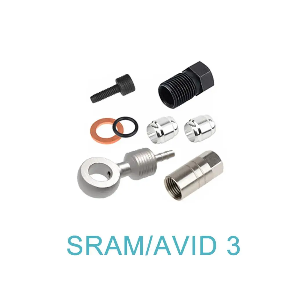 SRAM-AVID 3 Велосипедные гидравлические шланговые переходники для Magura Shimano Formula SRAM Avid Olive соединительная вставка и адаптер - Цвет: SRAM-AVID 3