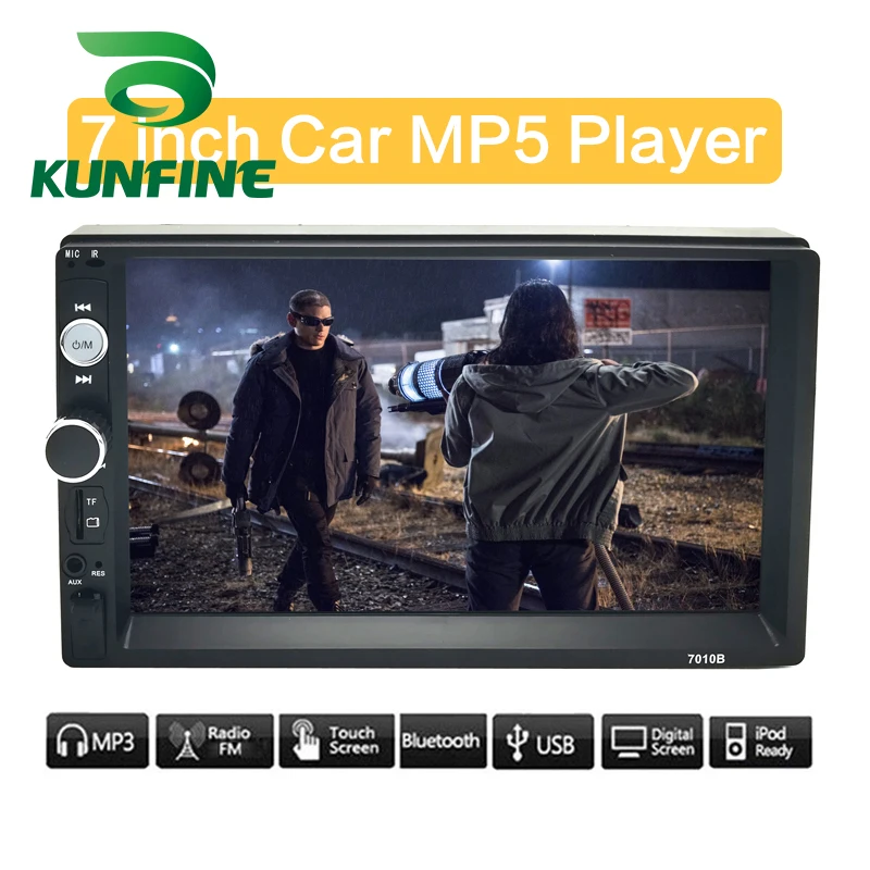 7 Touch Screen Car Radio Double Din Car Stereo MP5 MP3 Player with Bluetooth FMUSBAUX 7010B (1)