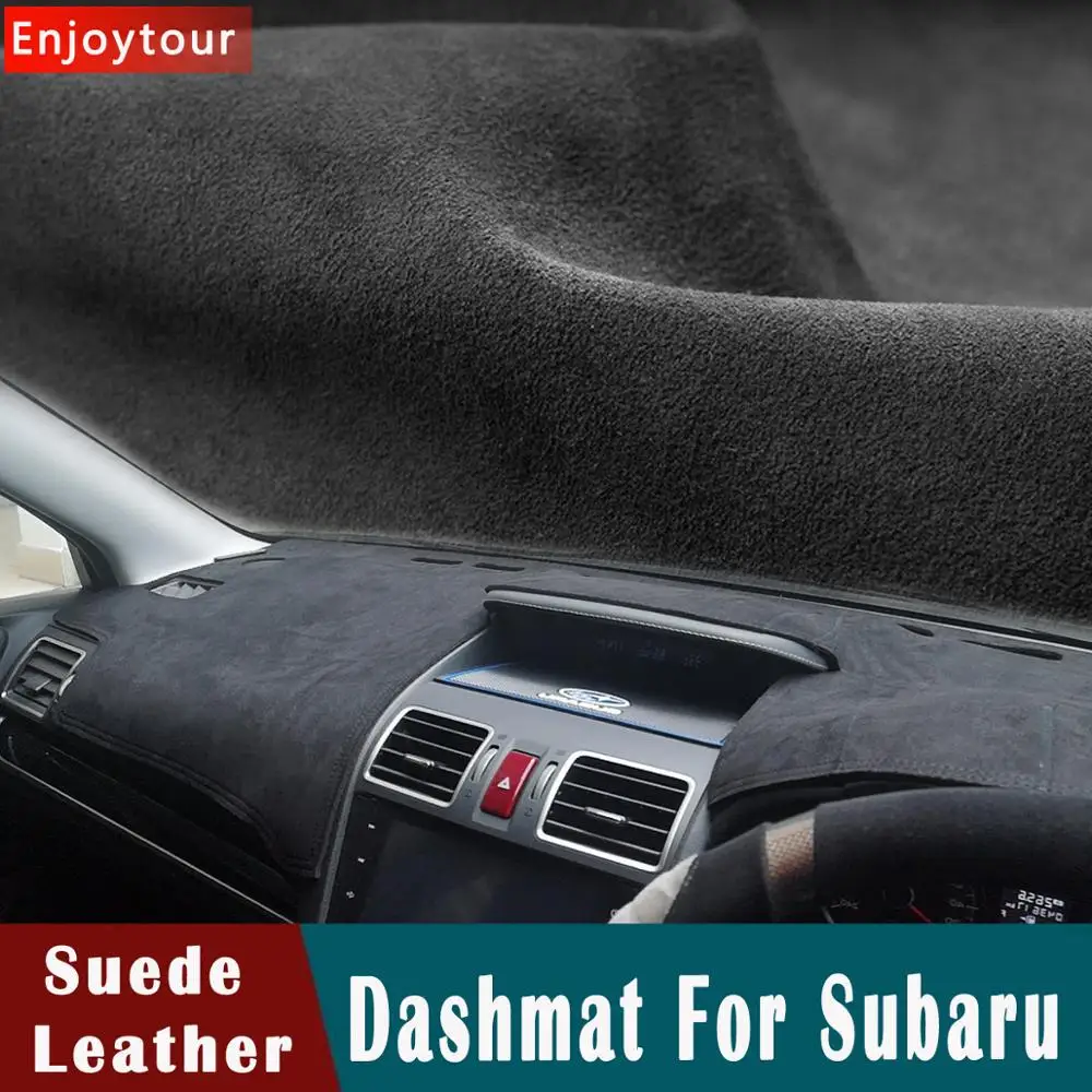 Suede Leather Dashmat Dashboard Cover Dash Mat Carpet Car Steering for Subaru XV Forester Legacy Outback Impreza WRX LEVORG RHD |