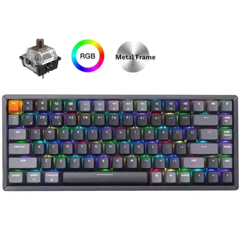 

Keychron K2 C Wireless Bluetooth USB Mechanical Keyboard Aluminum Frame, Compact 84 Keys RGB Backlight N-Key Rollover