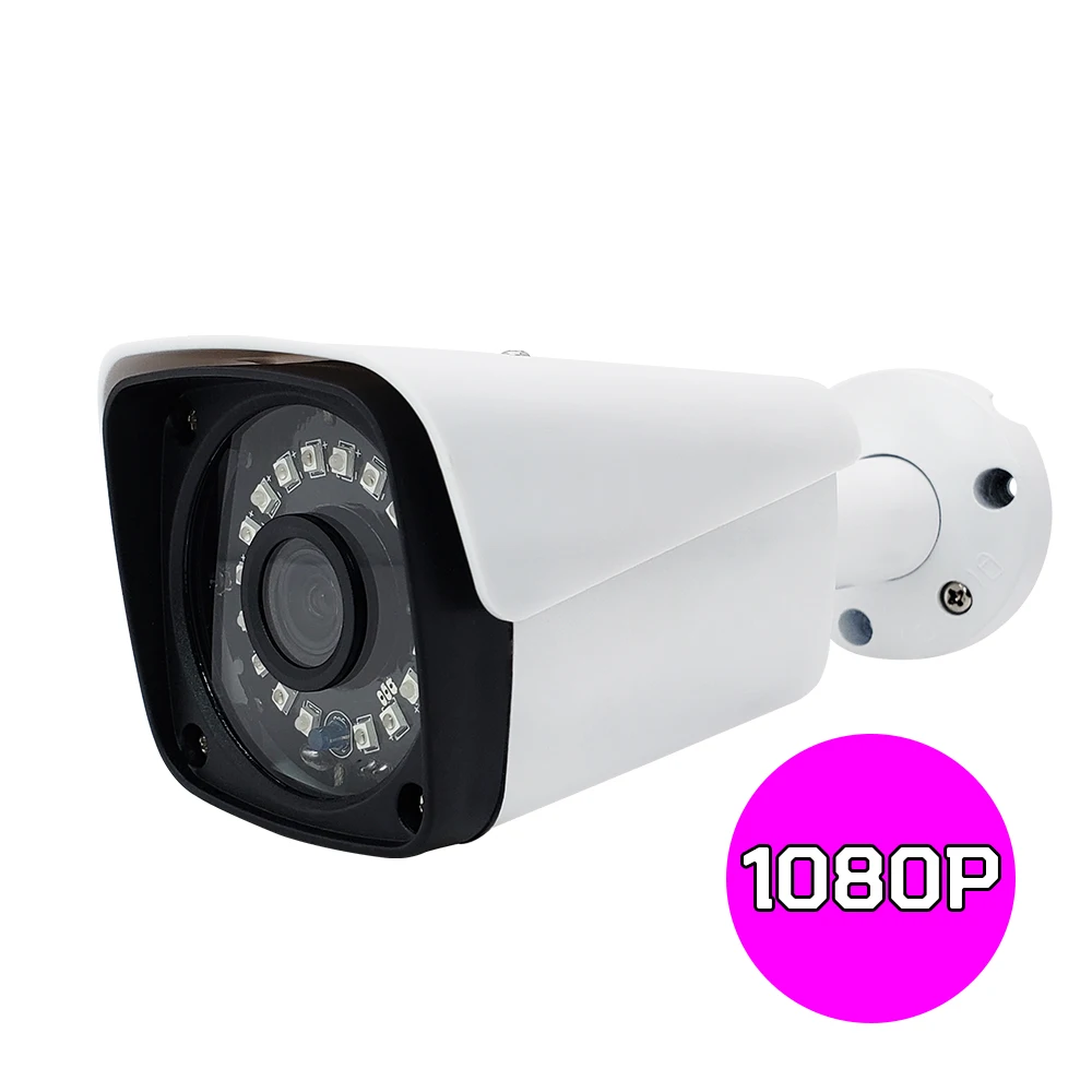 1080P AHD HD камера наблюдения ночного видения 720 P/1080 P/5MP домашняя наружная Водонепроницаемая CCTV монитор объектив металлическая аналоговая цилиндрическая камера - Цвет: 1080P