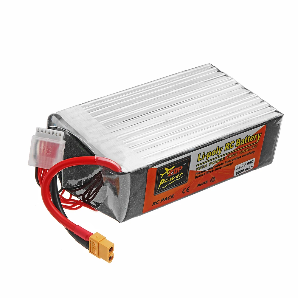 ZOP POWER 22,2 V 8000mAh 60C 6S Lipo батарея с разъемом XT60 для RC модели RC FPV Дрон самолет вертолет автомобиль Лодка