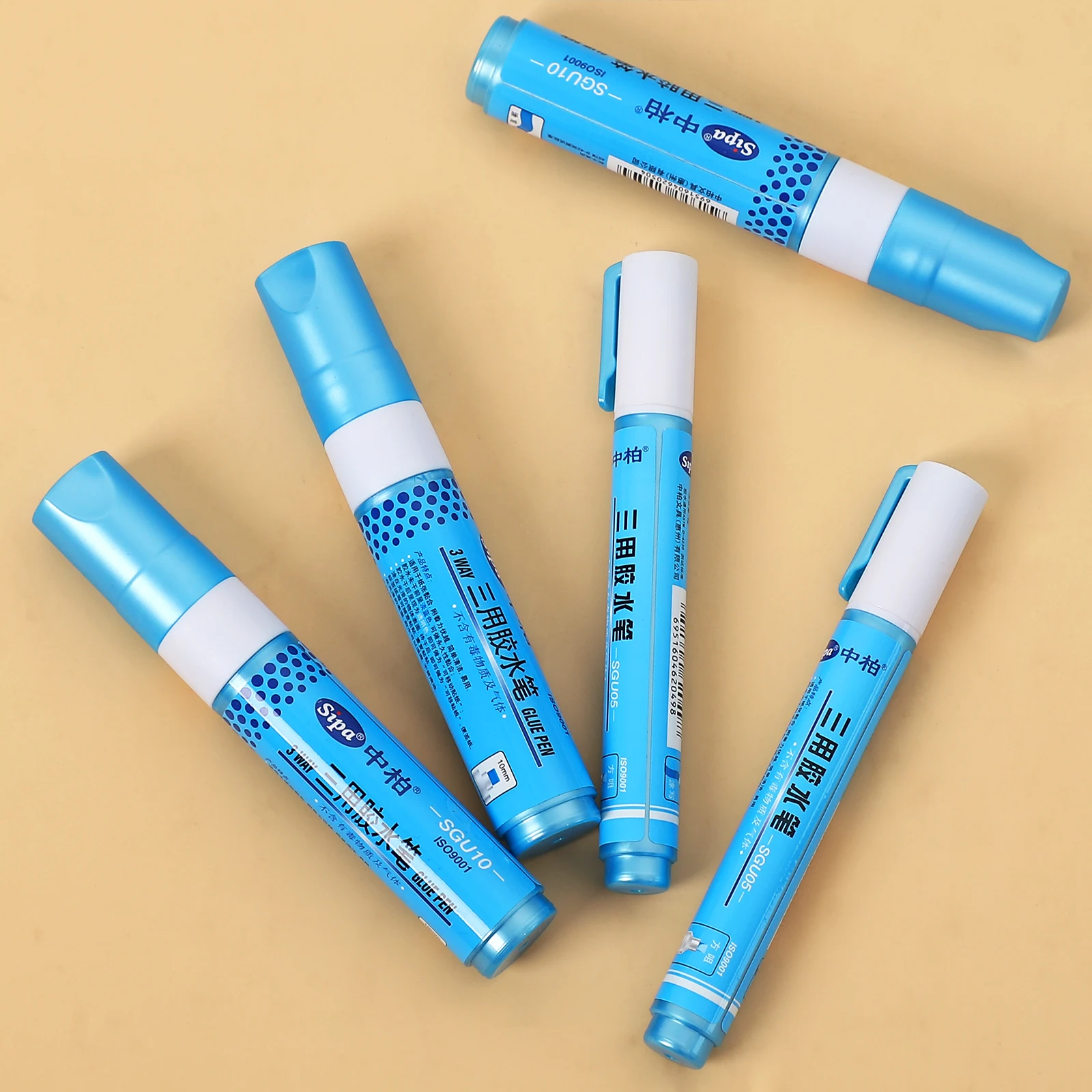 Washable Quickie Glue Pen Home & Office Paper Etc.Good for School All Purpose School Glue Stick,Used on Photos 8 Pack 1 Blue Pen+1 Gray Pen+6 Refills LITPRIN School Glue Sticks Office Glue Pen 