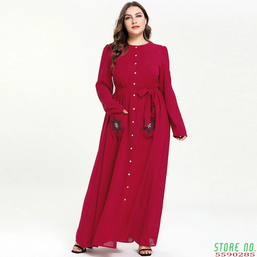 

Muslim Arabic Islamic Dubai Kaftan Abaya Moroccan Kaftan Middle Eastern Ramadan Turkey Dress Oversized Casual Robe Femme