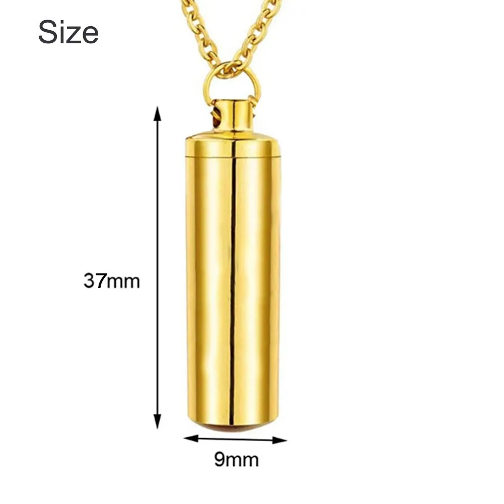  Cylinder Customizable Cremation Urn Necklace for Dogs Doggie Memorial
