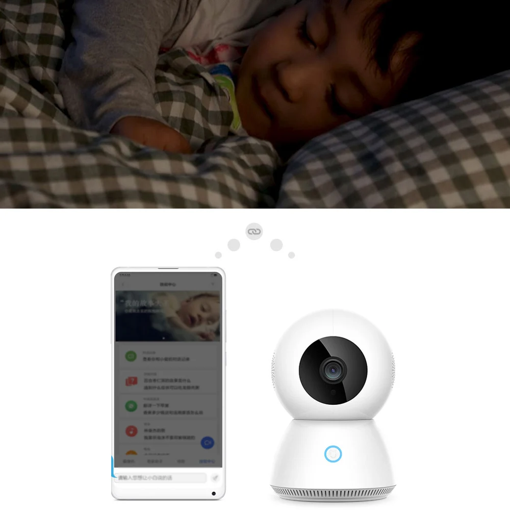 Xiaomi Mijia xiaobay смарт-камера с Wi-Fi 1080P Full HD ip-камера ночного видения 360 Угол панорамная видеокамера приложение Беспроводное управление