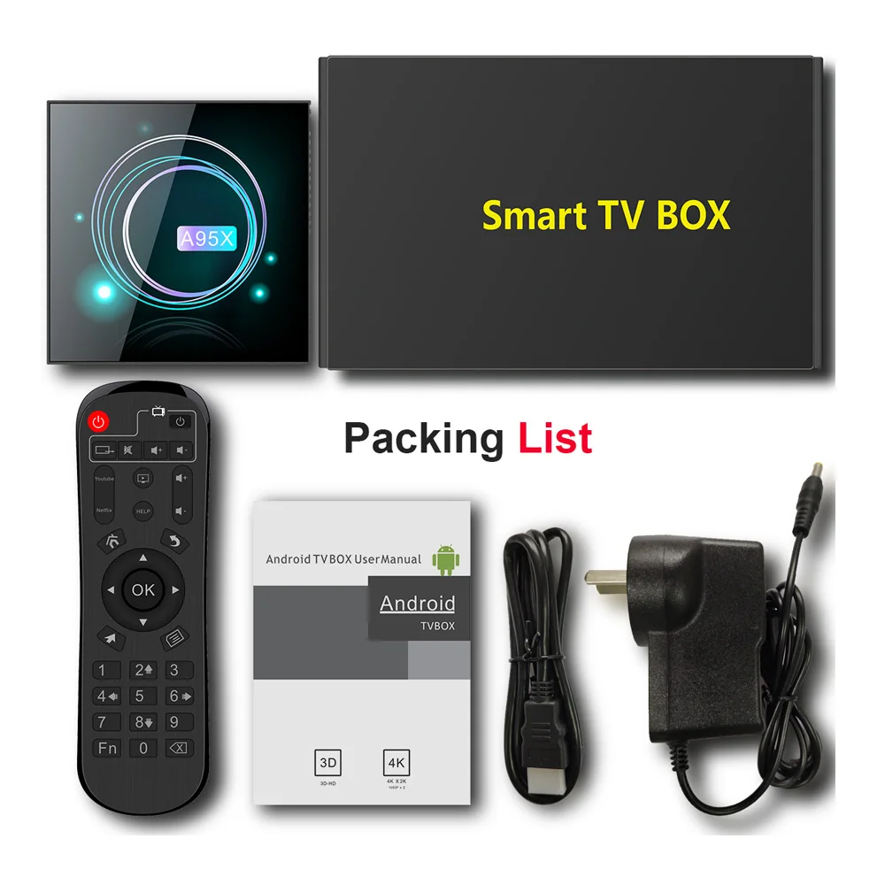 A95X F3 тонкий Android Tv Box Amlogic S905X3 четырехъядерный Cortex-A55 4GB 32GB LAN100M 2,4G/5G wifi SetTop Box 4k HD1080P медиаплеер