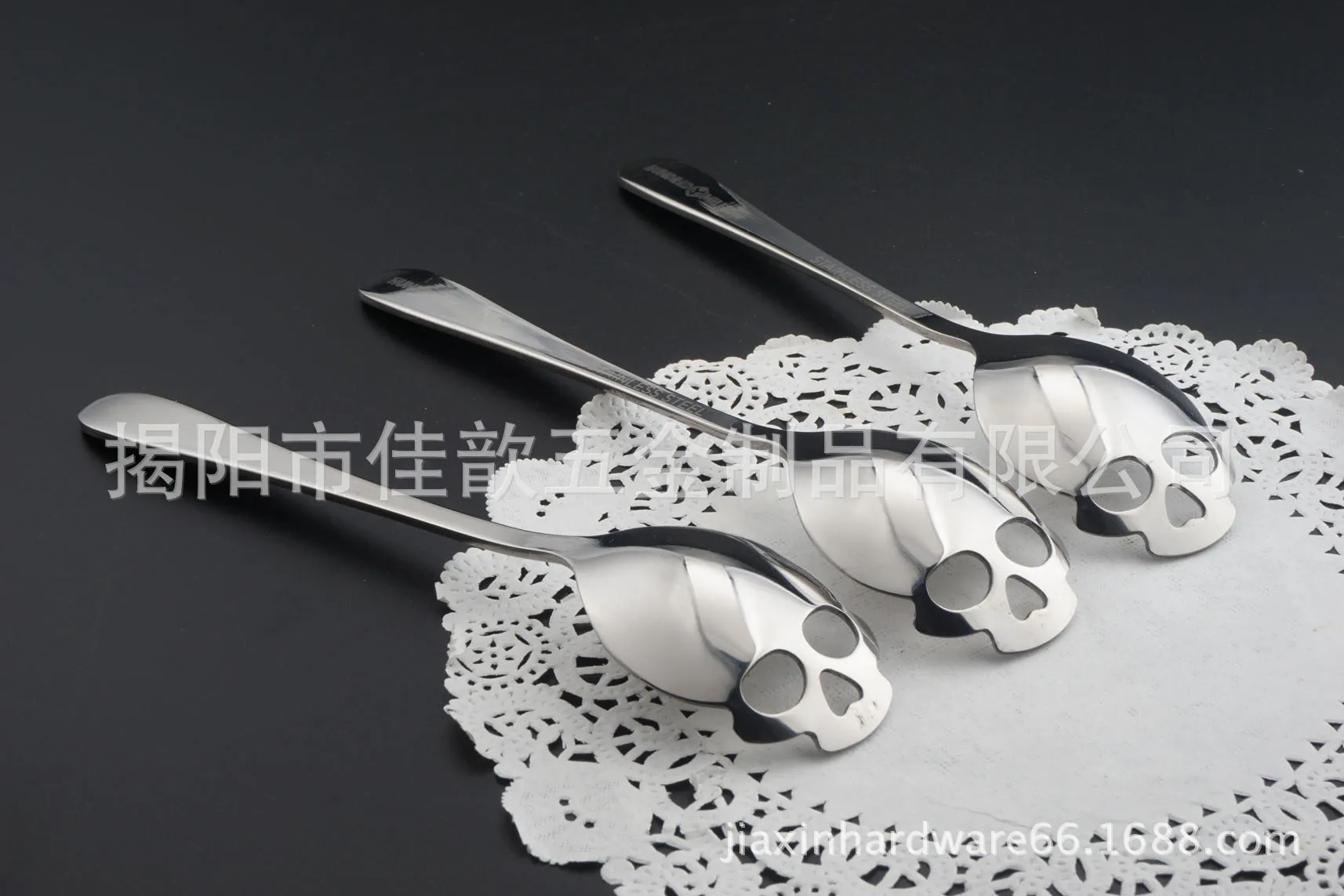 [Patented Genuine Product] Stainless Steel Coffee Spoon 304 Skull Spoon Creative Tableware Stainless Steel Spoon