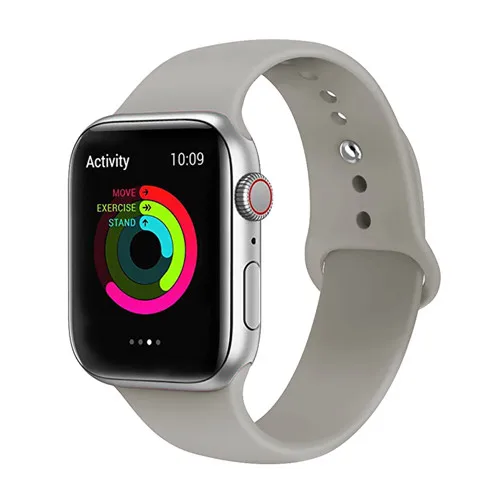 Light gray 18 Ремешок для apple watch Correa iwatch 42 мм 38 мм 40 мм Браслет Силиконовый ремешок для часов аксессуары 4 3 2 1 apple watch 5 ремешок 44 мм - Цвет ремешка: Light gray 18