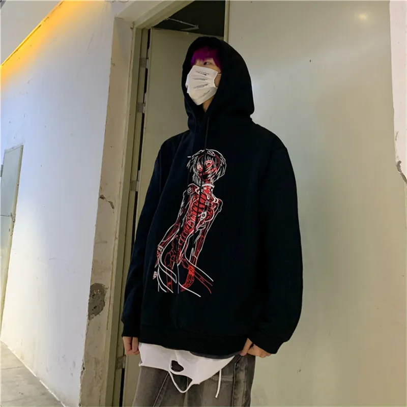 Lychee Harajuku повседневные свободные женские флисовые толстовки с капюшоном с героями мультфильмов для девочек женские флисовые толстовки с капюшоном весенне-осенние женские флисовые Топы
