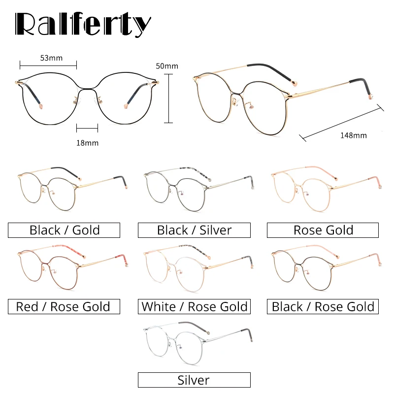 Ralferty очки женские оправа модные кошачий глаз компьютерные очки без диоптрий очки оправа для глаз для женщин K28033