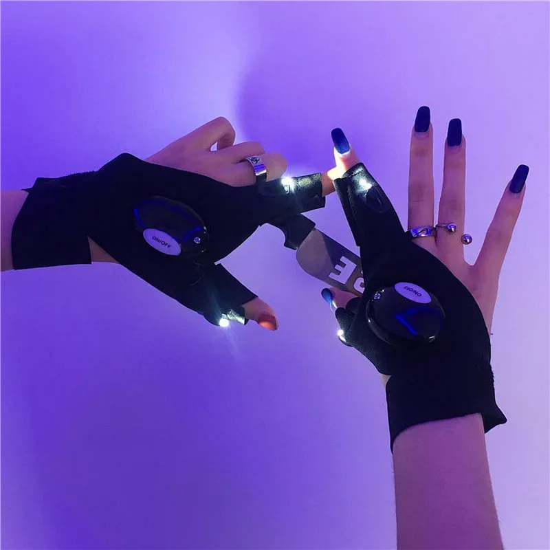 Gants De Lampe De Poche Led, Lampes De Poche Mains Libres, Bas De Noël Pour Homm