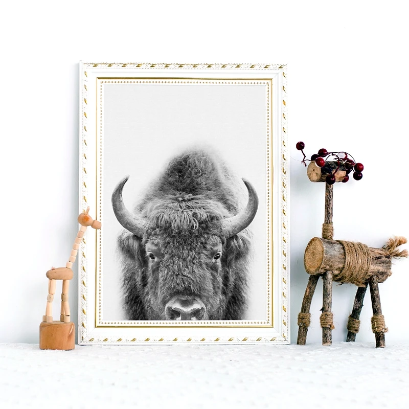 Rustic Bison In Yellowstone Canvas Painting Grand Prismatic Spring Buffalo  Wall Art Prints Buffalo Animal Poster Home Room Decor - Painting &  Calligraphy - AliExpress