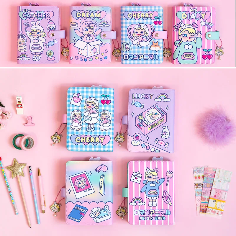 Kawaii A6 Дневник записная книжка и пули журнал милый напильник Организатор кольцо еженедельная спираль путешествия записная книжка руководство