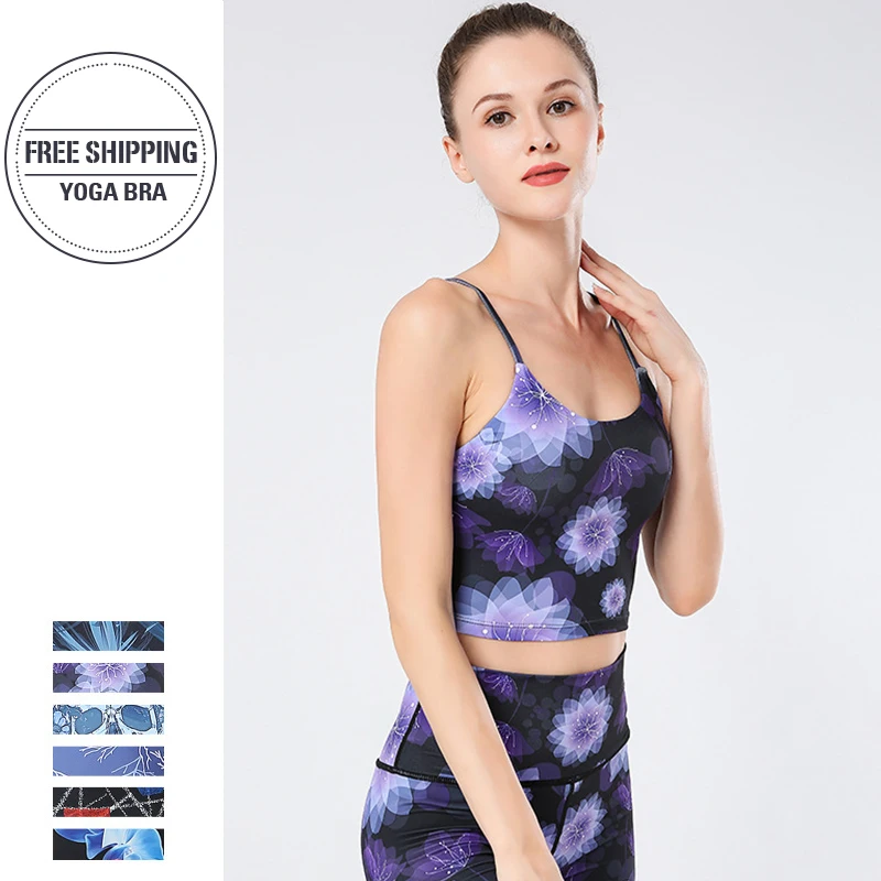 

Top Women Sports Bra Compression Push Up Underwear Top Female Gym Fitness Running Yoga Bh Sport Bra