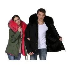 Ropa de invierno para Parka negra para ropa Unisex, sudaderas enormes reales, promoción - AliExpress Ropa de mujer