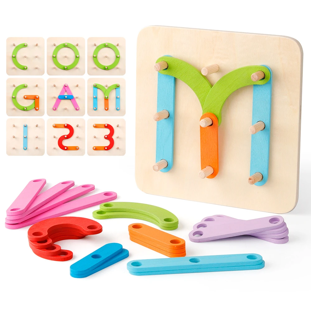 coogam puzzle en bois avec lettres et chiffres ensemble de jouets a empiler trieur de couleurs pegboard jeu de tri pour enfants apprentissage des tout petits aliexpress