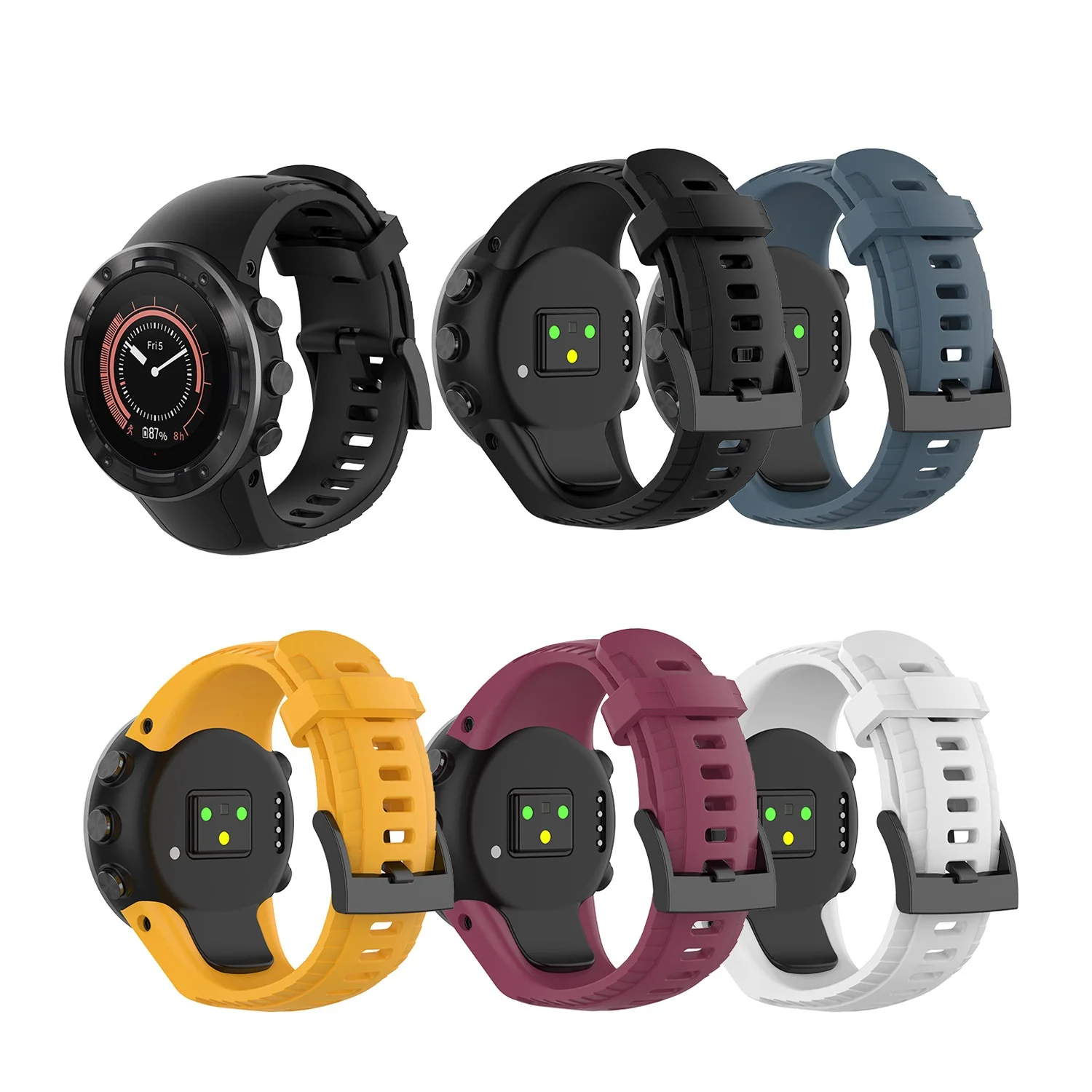 

5 Color Watch Strap Silicone Strap Replaceable Watchband Smart Watch Accessories for Suunto 5