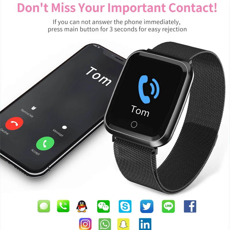

HETNGSYOU N99 Smart Watch Women Men Fitness Tracker Sport IP68 Waterproof Smartwatch Heart Rate Monitor for Android apple IOS