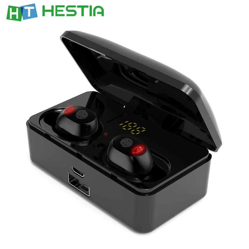 

G10 TWS Bluetooth 5.0 Earphones Touch Technology One Pair Earphone Wireless Bass Sound Red White Color atacado Free Shipping
