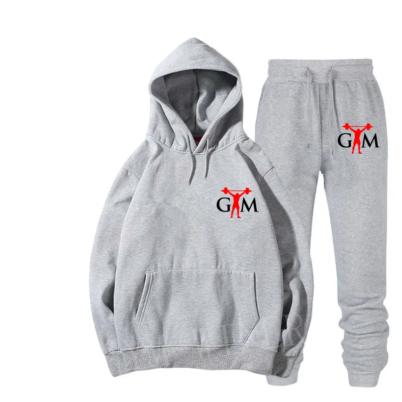 8 New GTM Brand Tracksuit Men Thermal Men Sportswear Sets Fleece Thick Hoodie+Pants Sporting Suit Casual Sweatshirts Sport Suit - Цвет: 8