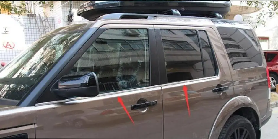 Нержавеющая сталь наружный автомобильный нижний подоконник планки 4 шт./компл. для Land Rover LR4 Обнаружение 4 2010 2011 2012 2013