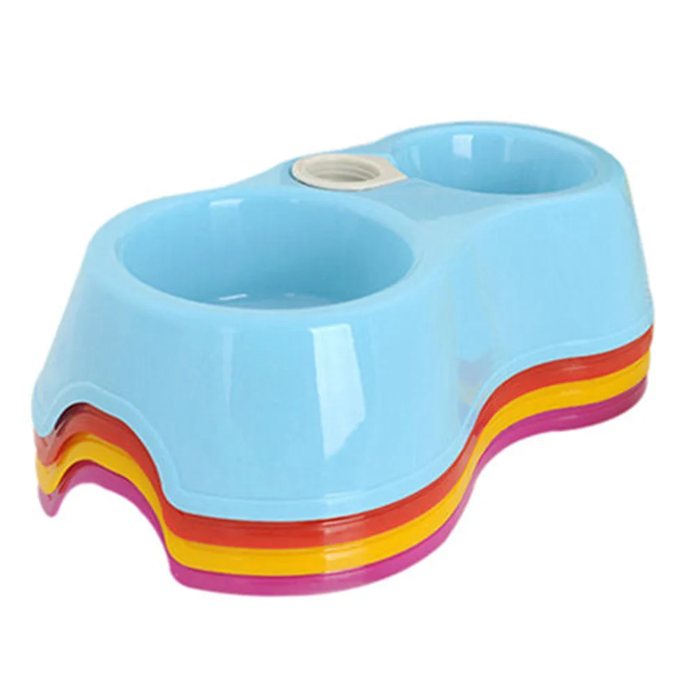 1 шт. двойная миска для питомцев собак щенков кошек|Принадлежности кормления и